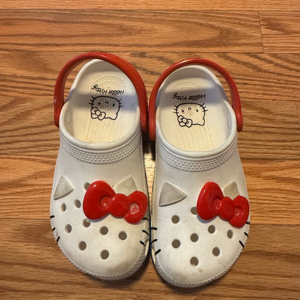 Hello Kitty White and Red Crocs Clogs